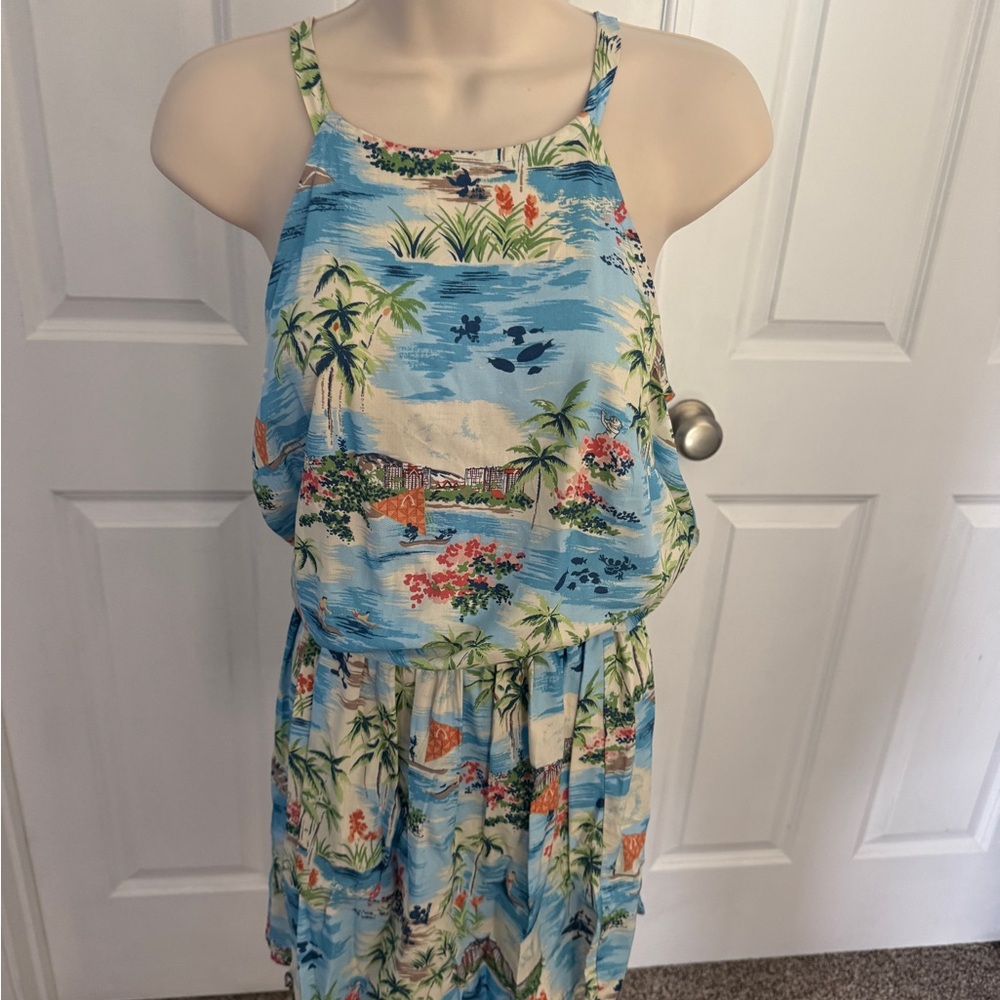 Tori Richard Honolulu Disney Aulani dress XS Ladies HARD TO FIND